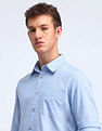 Flying Machine Slim Fit Solid Cotton Shirt
