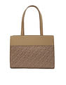 Tommy Hilfiger Logo Khaki Polyester Tote Bag