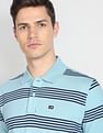 Arrow Sports Horizontal Stripe Cotton Polo Shirt