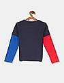 U.S. Polo Assn. Kids Contrast Sleeve Brand Print T-Shirt