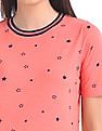 U.S. Polo Assn. Women Crew Neck Star Print T-Shirt