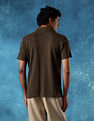 Flying Machine Regular Fit Textured Polo Shirt