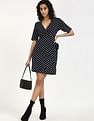 Tommy Hilfiger Cotton Wrap Neck Wrap Dress