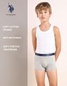 USPA Innerwear Boys Mid Rise Cotton Spandex Trunks - Pack Of 3