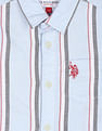 U.S. Polo Assn. Kids Boys Vertical Stripe Oxford Shirt