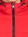 Calvin Klein Men Red Brand Print Hooded Jacket