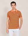 U.S. Polo Assn. Ribbed Collar Horizontal Stripe Polo Shirt