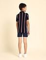 U.S. Polo Assn. Kids Boys Vertical Stripe Cotton Polo Shirt