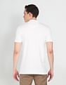 U.S. Polo Assn. Denim Co. Men Off White Brand Print Pique Polo Shirt