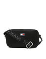 Tommy Hilfiger Solid Black Pu Sling Bag
